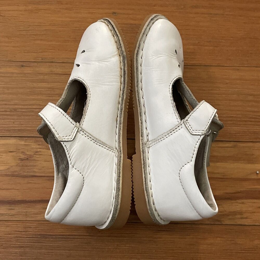 L'Amour White Joy Classic Leather T-Strap Mary Jane Kids Size 10 751 - Picture 8 of 14